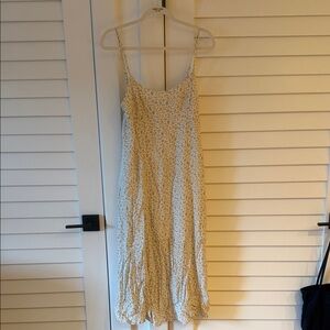Brandy Melville Cream Floral Midi Dress